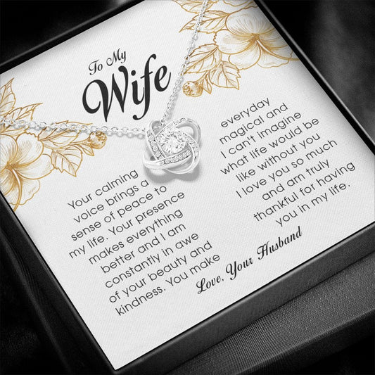 To My Wife, Love Knot Necklace
