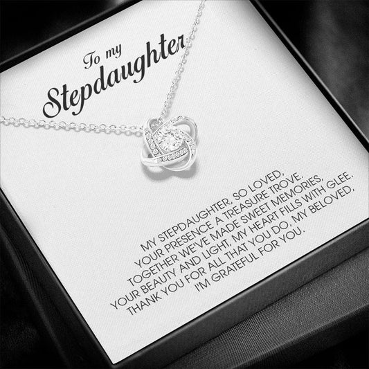 To My Stepdaughter Gift, Love Knot Necklace