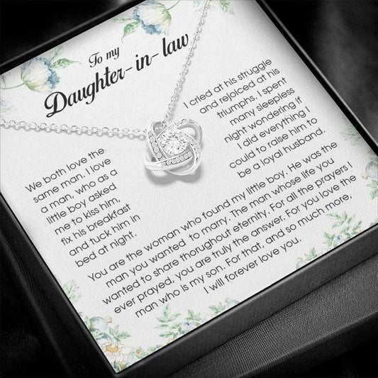 To My Daughter In Law, Love Knot Necklace