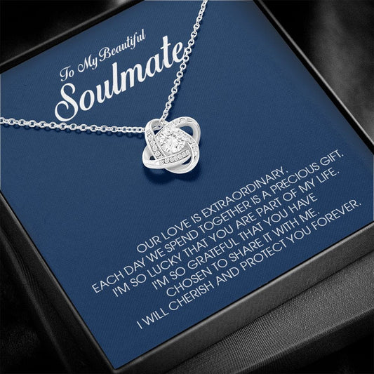 To My Beautiful Soulmate, Love Knot Necklace