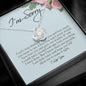 I'm Sorry Gift for Her, Love Knot Necklace