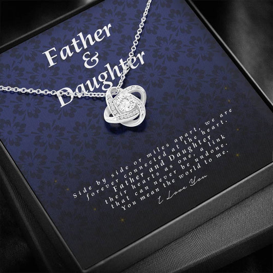 Father and Daughter Gift, Love Knot Necklace