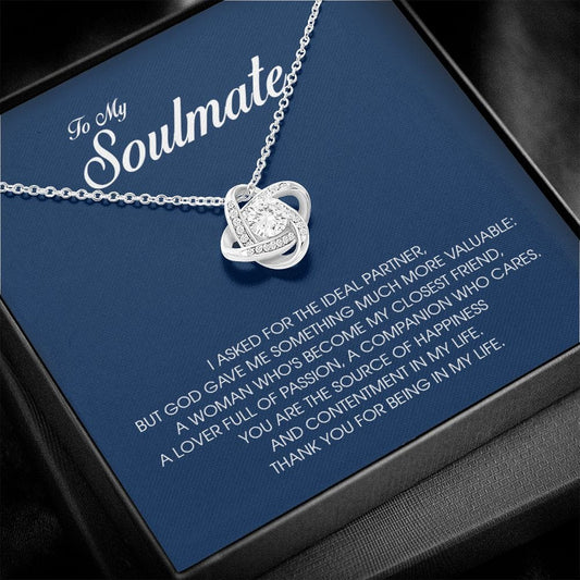To My Soulmate, Love Knot Necklace