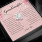 To My Granddaughter, Love Knot Necklace