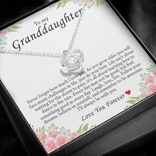 To My Granddaughter, Love Knot Necklace