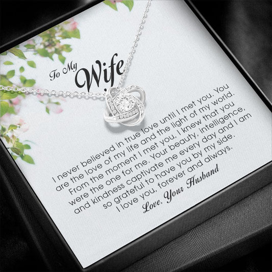 To My Wife, Love Knot Necklace
