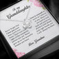 To My Granddaughter, Love Knot Necklace, Gift from Grandma
