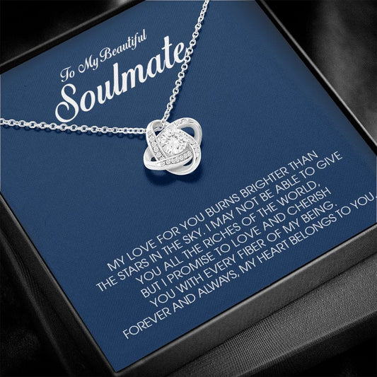 To My Beautiful Soulmate, Love Knot Necklace