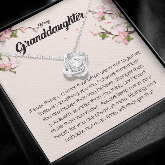To My Granddaughter, Love Knot Necklace