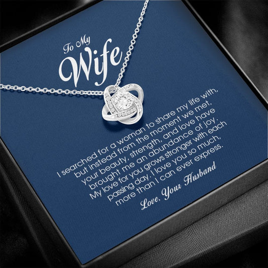 To My Wife, Love Knot Necklace