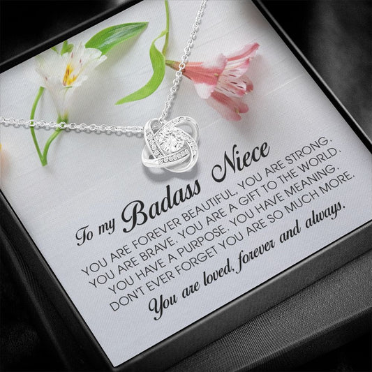 To My Badass Niece, Love Knot Necklace
