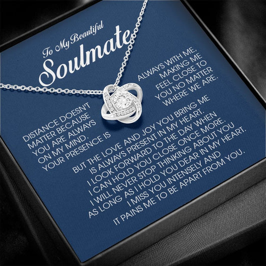To My Beautiful Soulmate, Love Knot Necklace