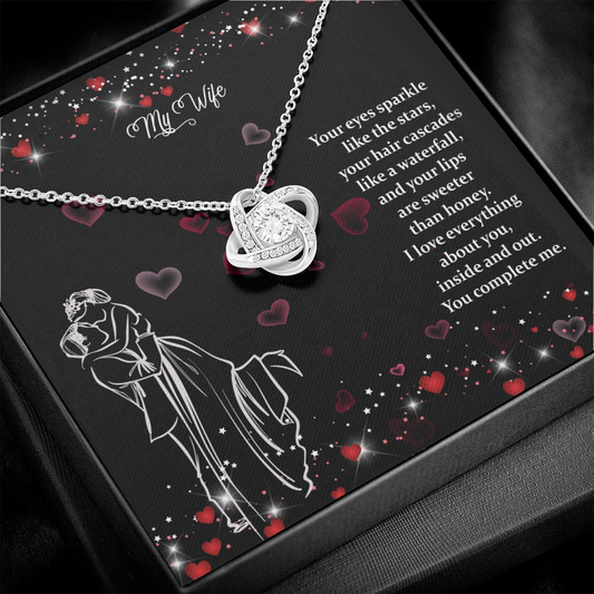 Love Knot Necklace, Wife Gift, Wife Anniversary Gift, Wife Christmas Gift, Wife Birthday Gift