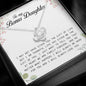 To My Bonus Daughter, Love Knot Necklace