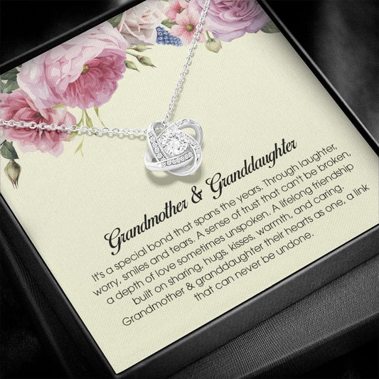 Grandmother and Granddaughter Gift, Love Knot Necklace