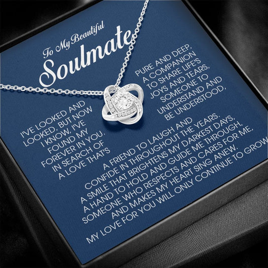 To My Beautiful Soulmate, Love Knot Necklace