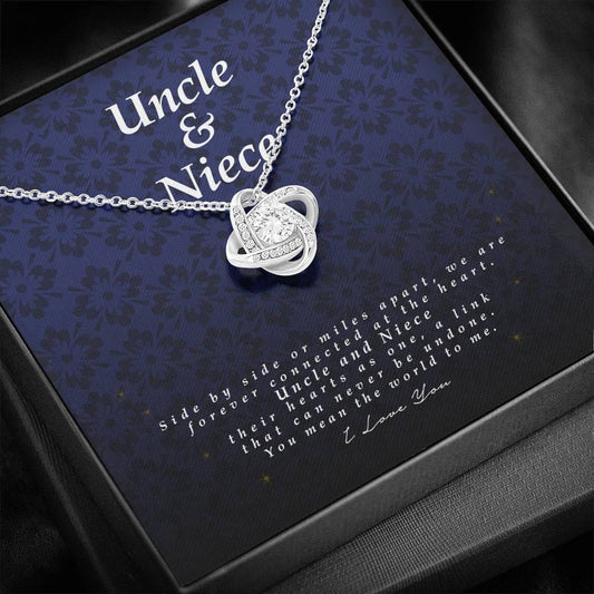 Uncle and Niece Gift, Love Knot Necklace