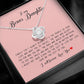 To My Bonus Daughter, Love Knot Necklace