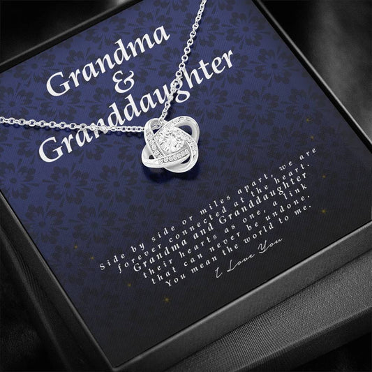 Grandma and Granddaughter Gift, Love Knot Necklace