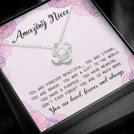 To My Amazing Niece, Love Knot Necklace