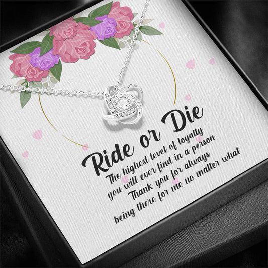 Best Friend Gift, Love Knot Necklace