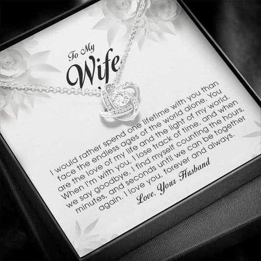 To My Wife, Love Knot Necklace