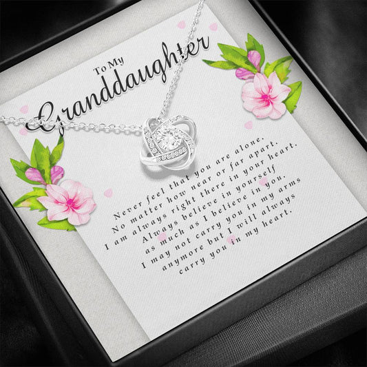 Love Knot Necklace, Granddaughter Gift from Grandpa / Grandma