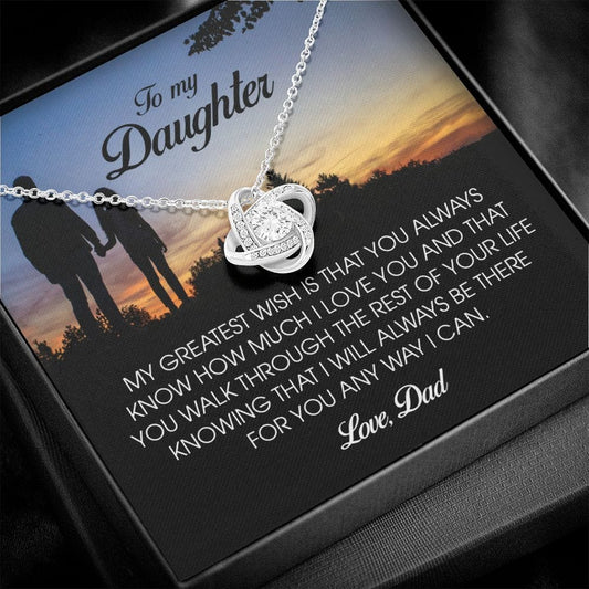 To My Daughter, Love Knot Necklace