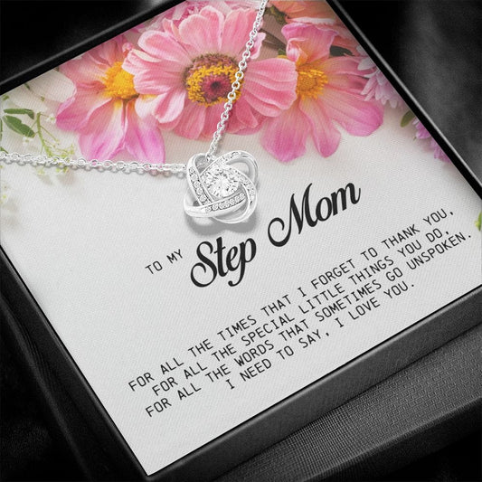 To my Step Mom, Love Knot Necklace