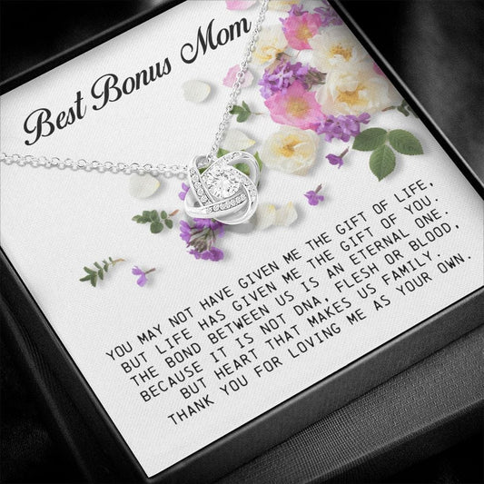 Best Bonus Mom Gift, Love Knot Necklace