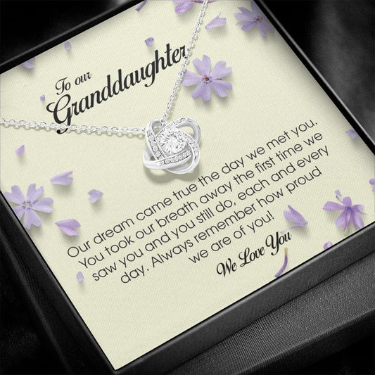 To Our Granddaughter, Love Knot Necklace