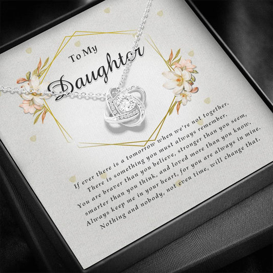 Love Knot Necklace, Daughter Gift from Mom / Dad