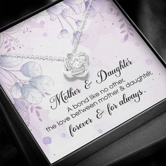 Mother & Daughter Gift, Love Knot Necklace
