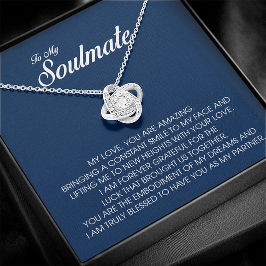 To My Soulmate, Love Knot Necklace