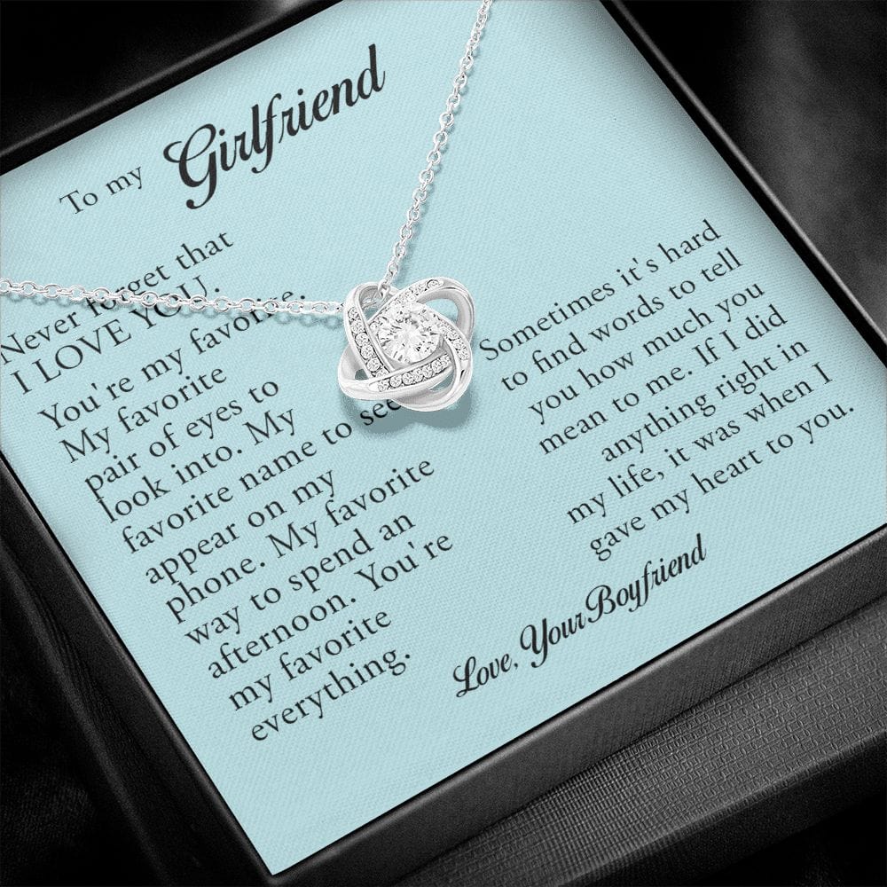 To My Girlfriend, Love Knot Necklace