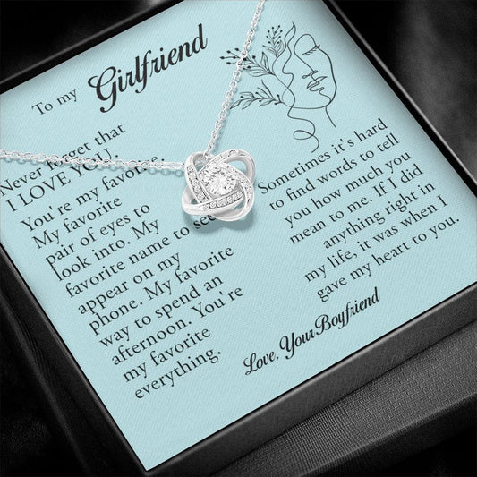 To My Girlfriend, Love Knot Necklace