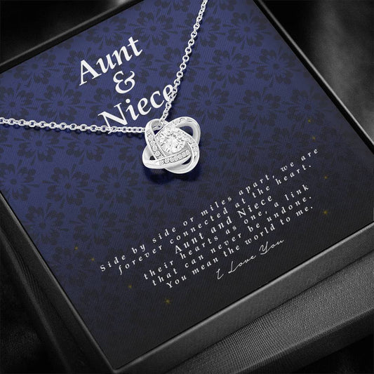 Aunt and Niece Gift, Love Knot Necklace