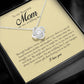 To My Beautiful Mom on My Wedding, Love Knot Necklace