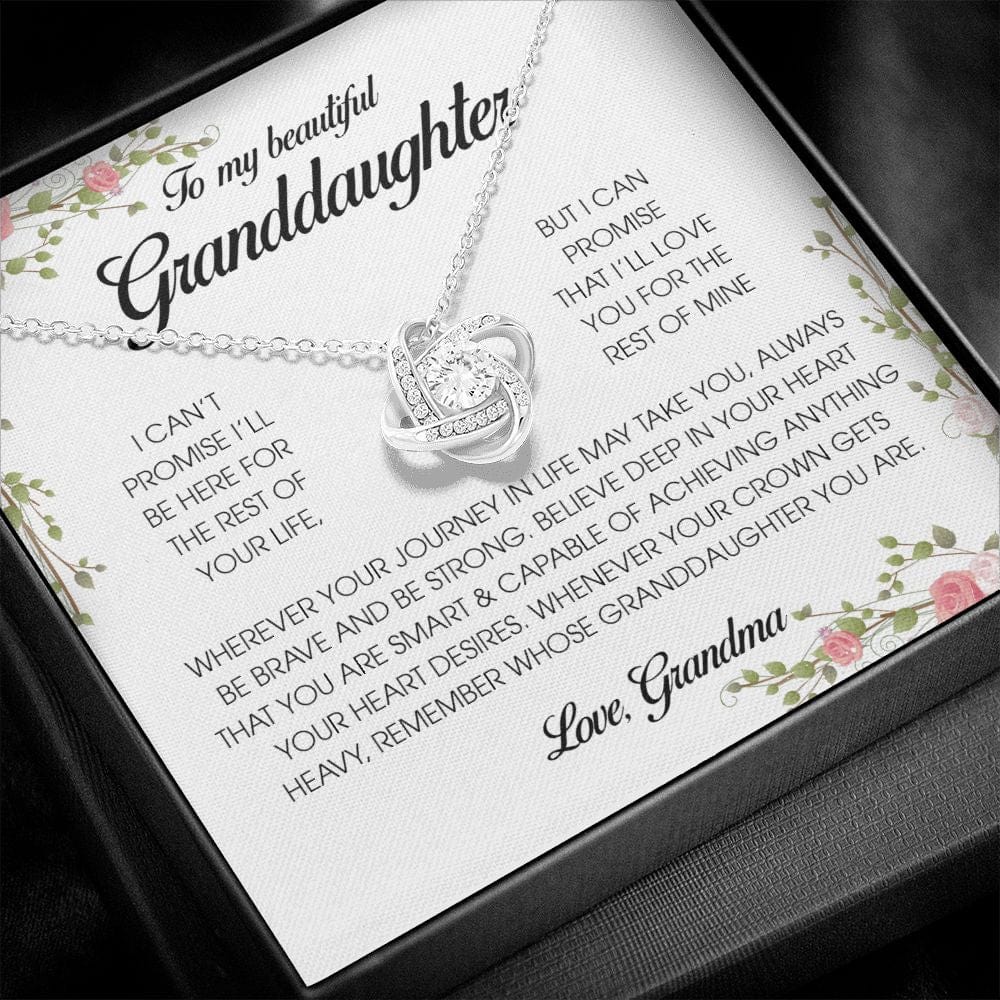 To My Beautiful Granddaughter, Love Knot Necklace