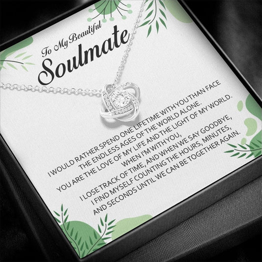 To My Beautiful Soulmate, Love Knot Necklace