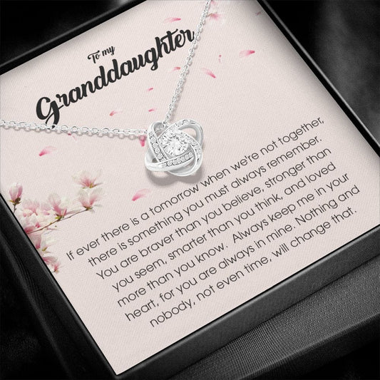 To My Granddaughter, Love Knot Necklace