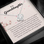 To My Granddaughter, Love Knot Necklace