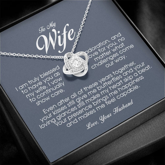 To My Wife, Love Knot Necklace