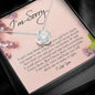 I'm Sorry Gift for Her, Love Knot Necklace