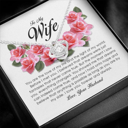 To My Wife, Love Knot Necklace