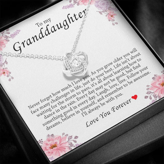 To My Granddaughter, Love Knot Necklace