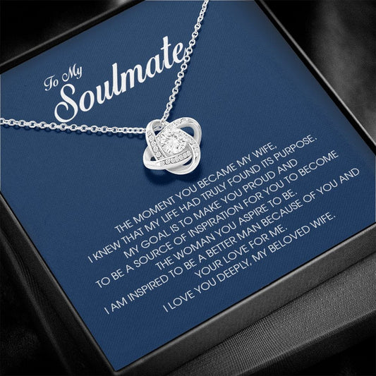 To My Soulmate, Love Knot Necklace