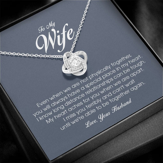 To My Wife, Love Knot Necklace