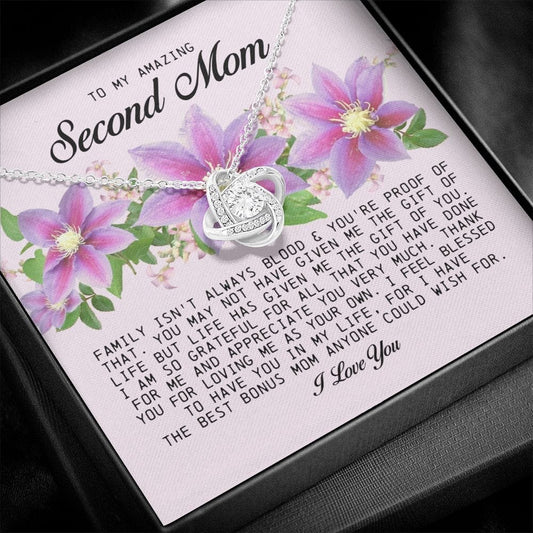 To My Amazing Second Mom, Love Knot Necklace