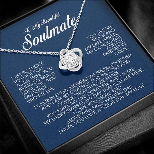 To My Beautiful Soulmate, Love Knot Necklace